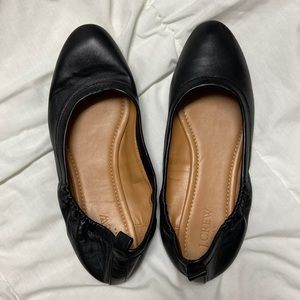 J. Crew black flats, size 8